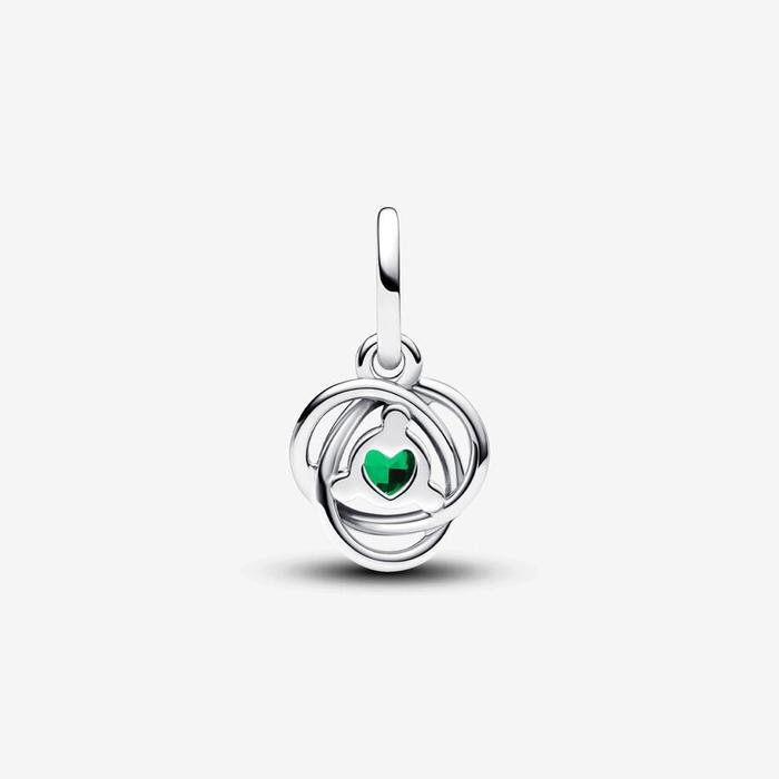 Charm Pendente Cerchio Eterno Verde Scuro Maggio