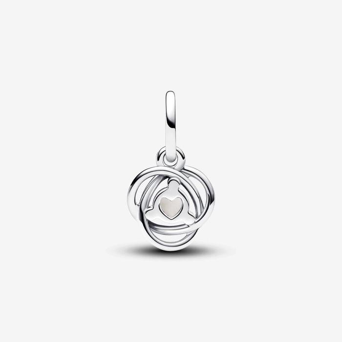 Pendant Charm Eternal Circle White Artificial Mother of Pearl June