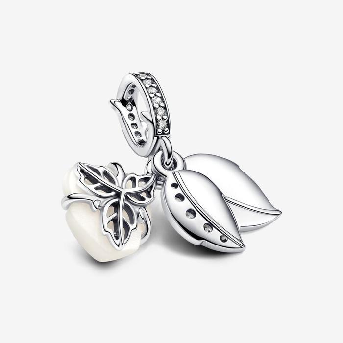 White Rose Pendant Charm