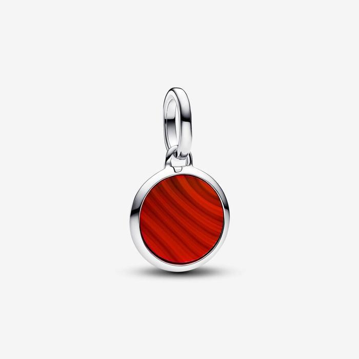 Charm Médaillon Mini Verre de Murano Rouge à graver Pandora ME