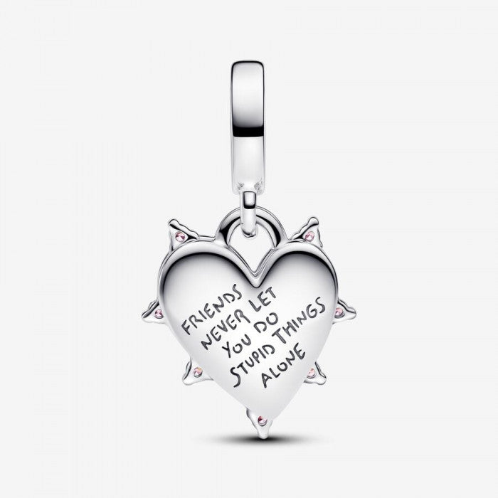 Opal Friendship Heart Pendant Charm