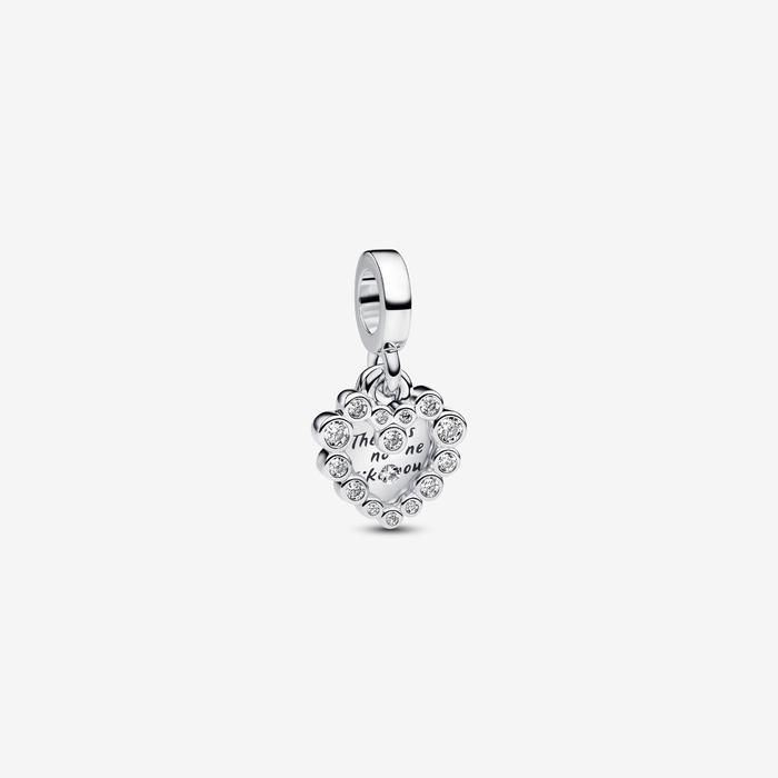 Charm Pendente Doppio Cuore Nessuna come Te