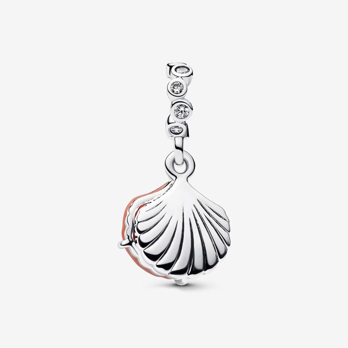 Charm Pendente Doppio Conchiglia Color Corallo