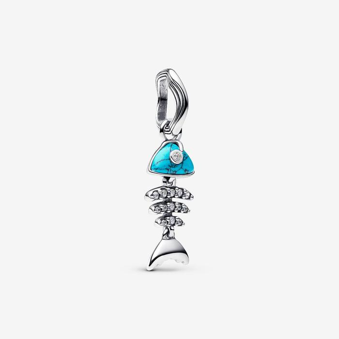Charm Pendente Lisca Di Pesce Turchese