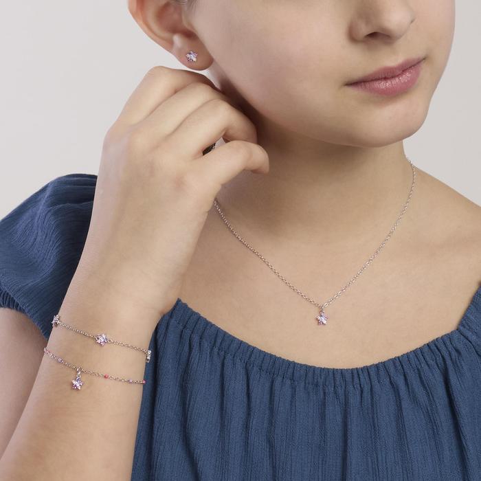 Bracciale multicolor bambina con fiore FUN FLOWER