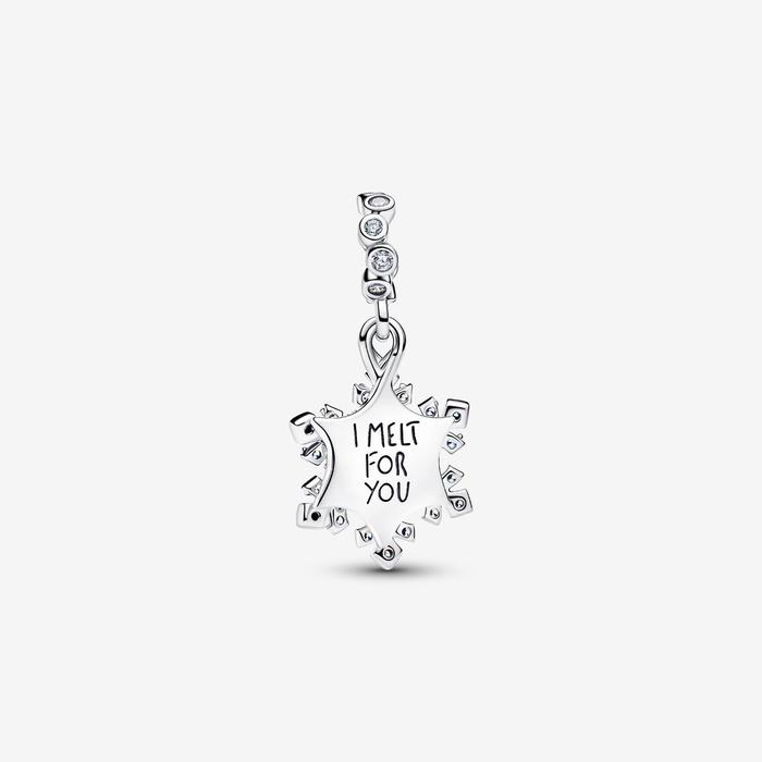 Charm pendente doppio Fiocco di neve opalescente