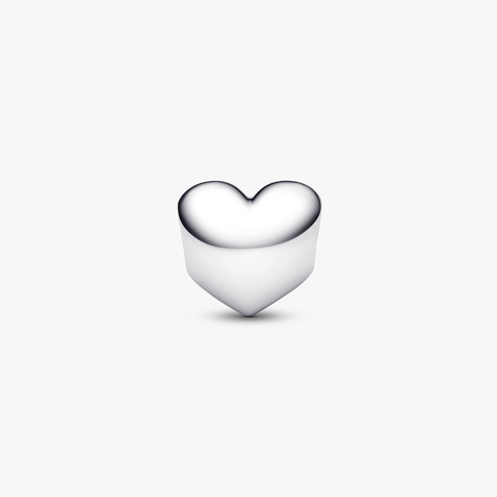 Charm Cuore con Pietra Viola Febbraio da incidere