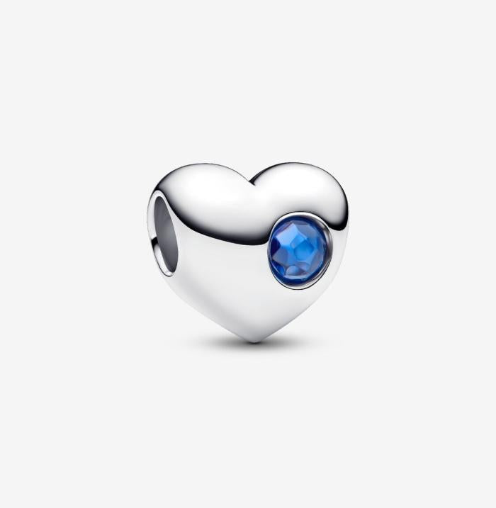Cuore con Pietra Blu Settembre da Incidere