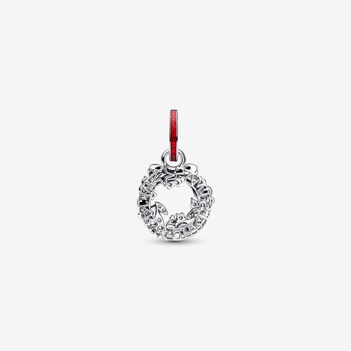 Charm Pendente Doppio Ghirlanda di Natale