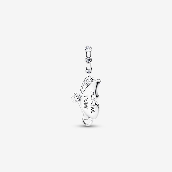 Charm Pendente Farfalla e Chiave "Unlock Tomorrow"