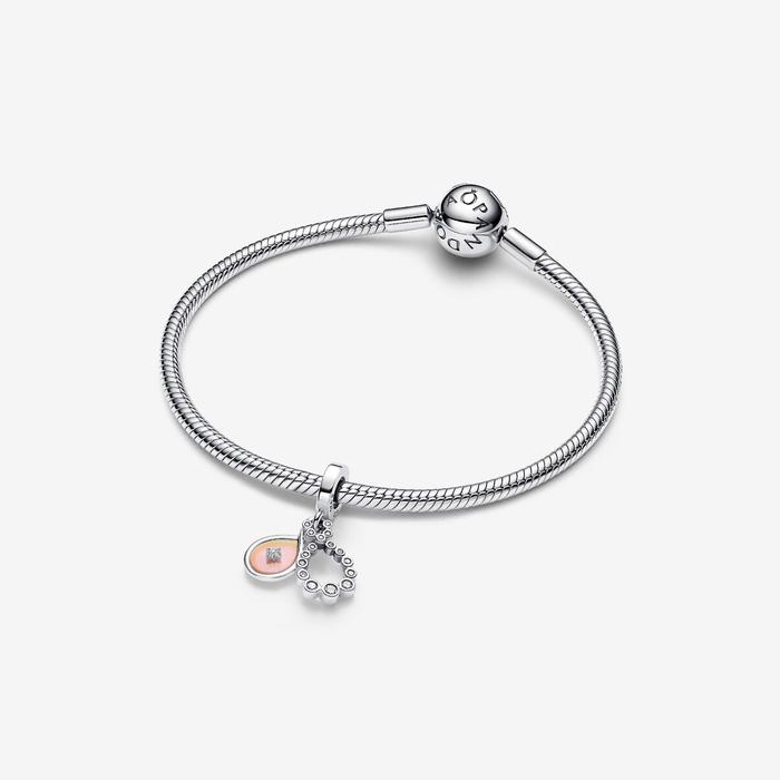 Charm Pendente Doppio Infinito Opalescente