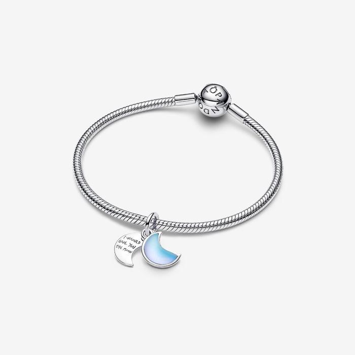 Charm Pendente Doppio Luna Crescente "I Would Give you the Moon"