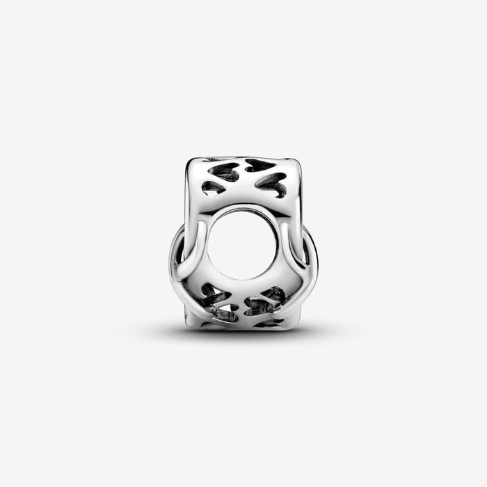 Charm Openwork Heart "I Love You Mom"