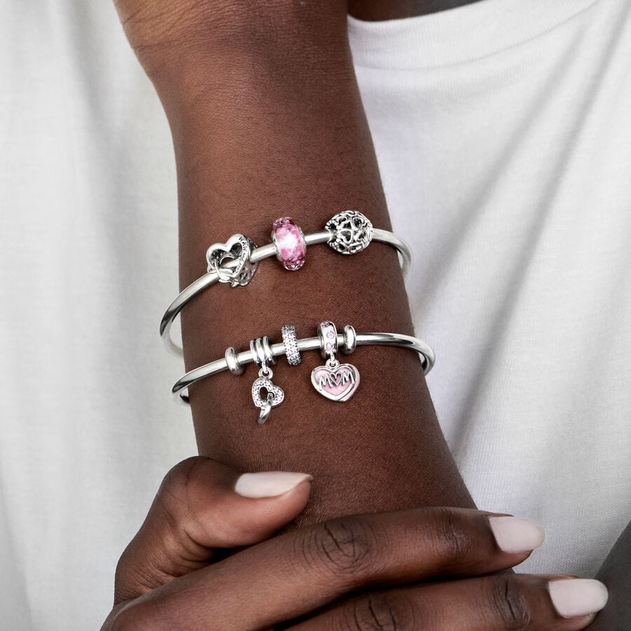 Mom's Heart Pendant Charm