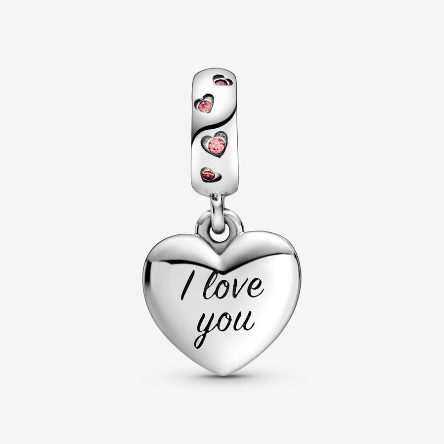 Mom's Heart Pendant Charm