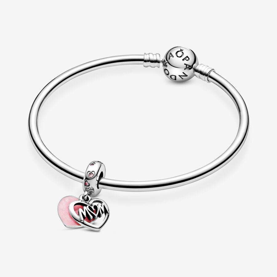 Mom's Heart Pendant Charm