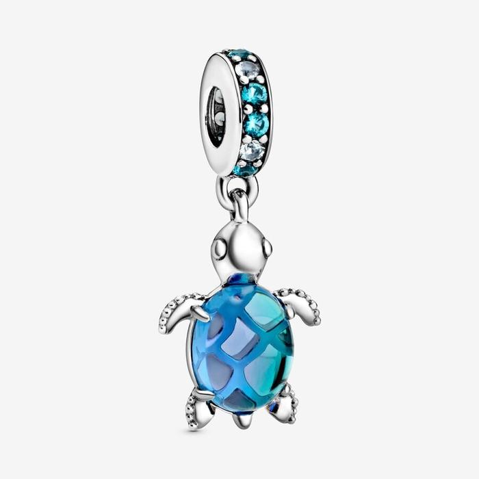 Murano Glass Sea Turtle Pendant Charm