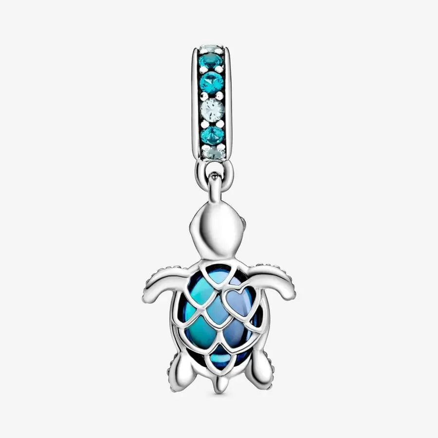 Murano Glass Sea Turtle Pendant Charm
