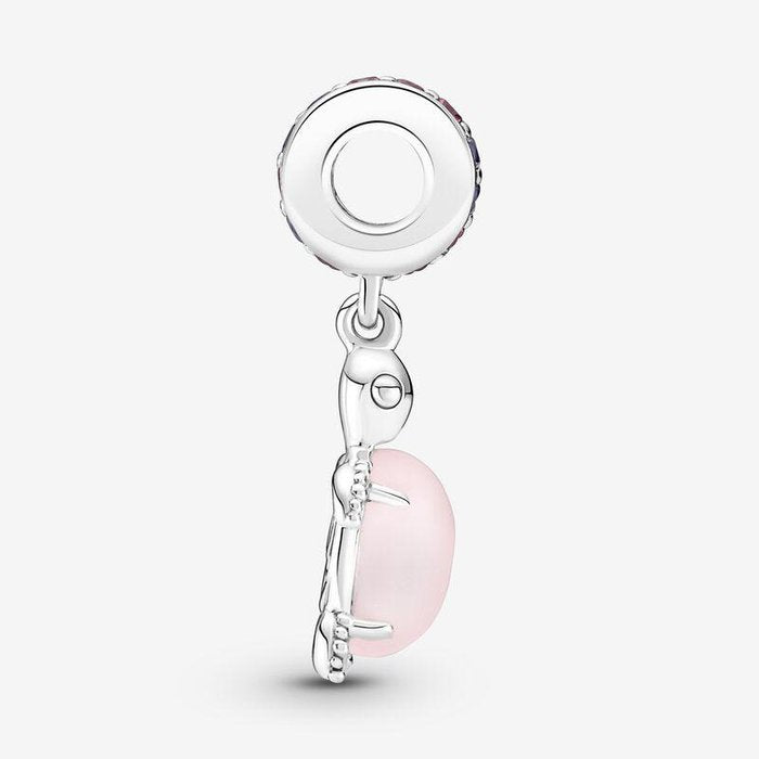 Charm Pendente Tartaruga Marina Rosa Vetro di Murano