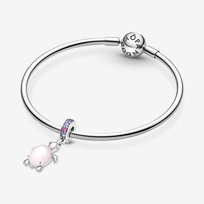 Charm Pendente Tartaruga Marina Rosa Vetro di Murano