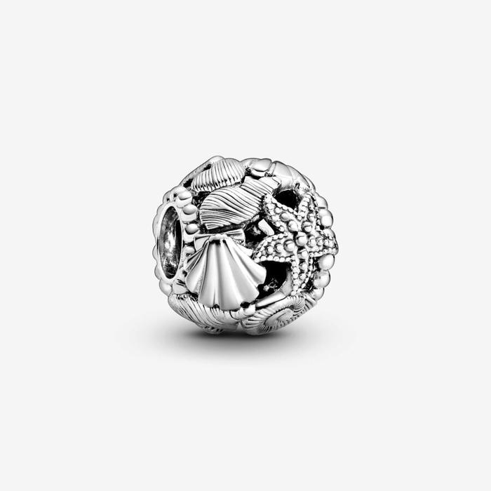 Charm openwork Stella Marina, Conchiglia e Cuore
