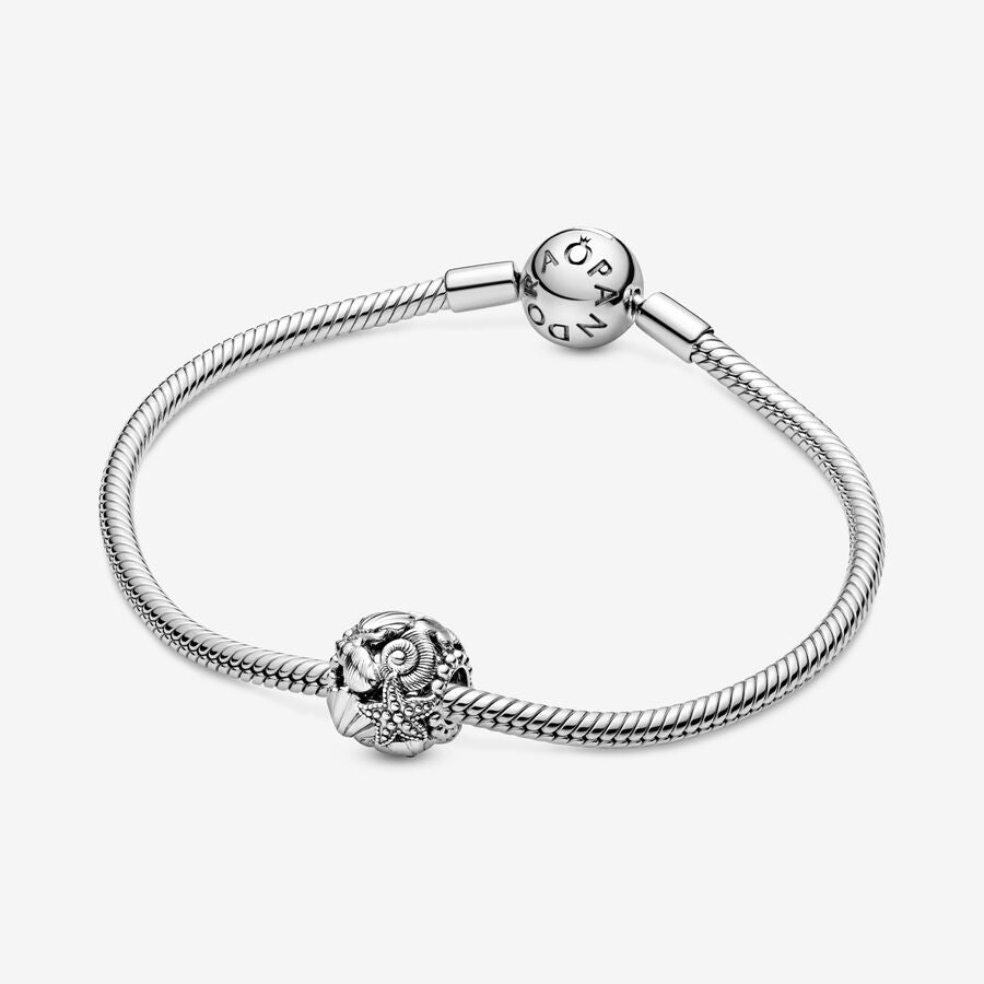 Charm openwork Stella Marina, Conchiglia e Cuore