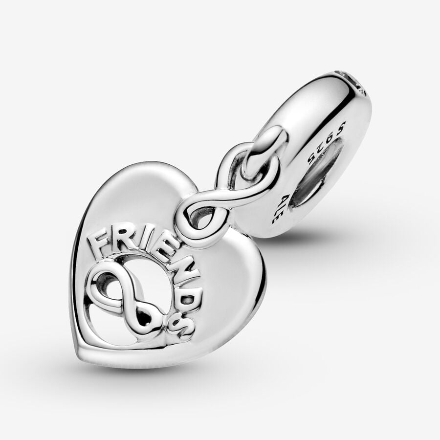 Charm Pendente Cuore Amici per Sempre
