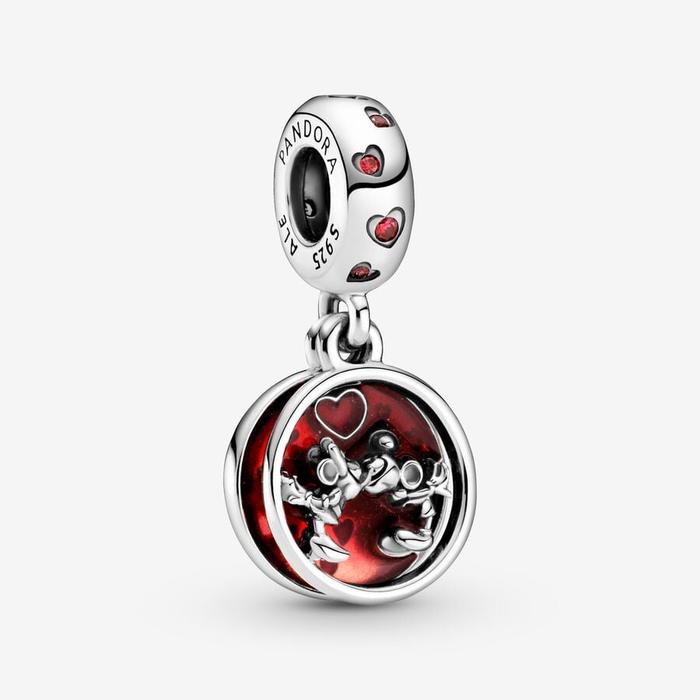 Disney, Charm Pendente Mickey Mouse & Minnie Amore e Baci