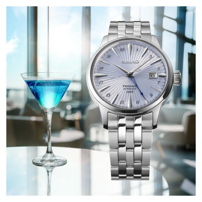 PRESAGE Automatic Cocktail GMT 4R34 Blue Watch