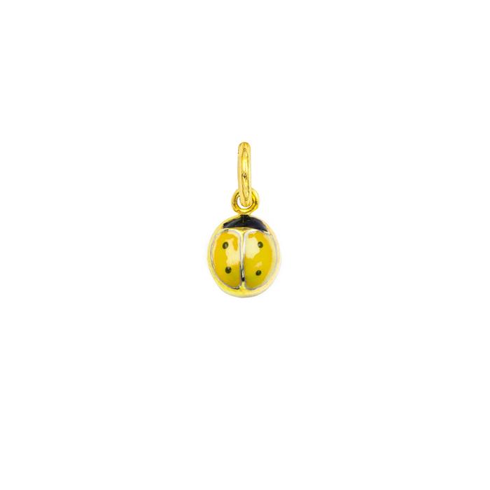 Charm Coccinella in Oro e Smalto Giallo