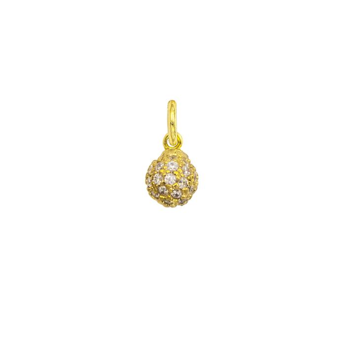 Charm Sfera in Oro e Zirconi