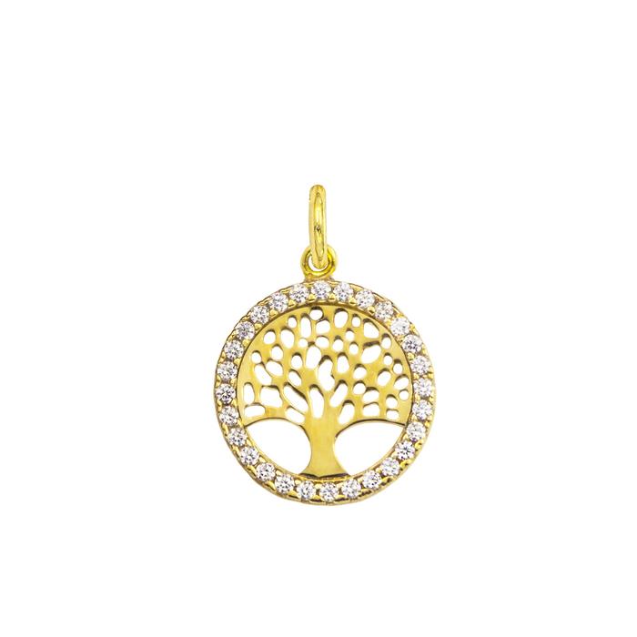 Charm Albero della Vita in Oro e Zirconi