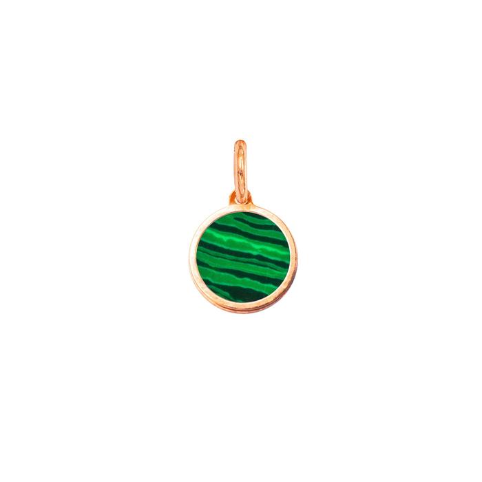 Charm Cerchio in Oro e Malachite