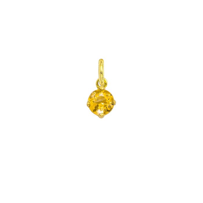 Charm Zircone Giallo in Oro