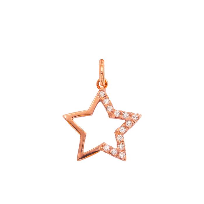 Charm Stella in Oro e Zirconi