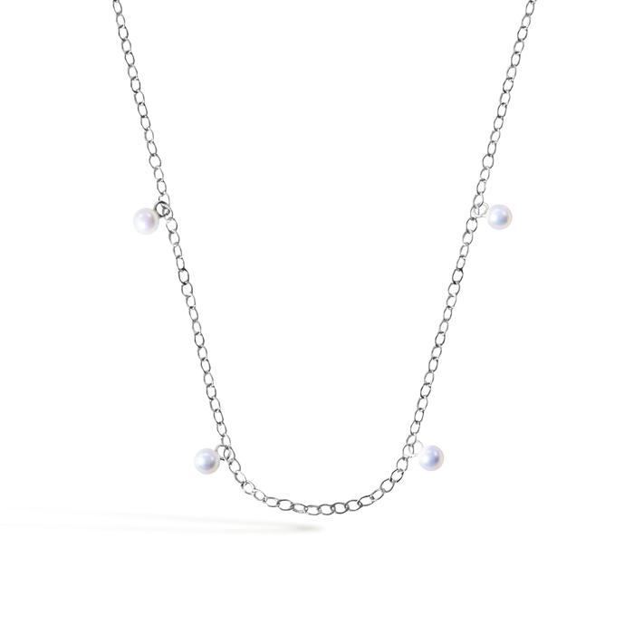 Collana in Oro Bianco e Perle