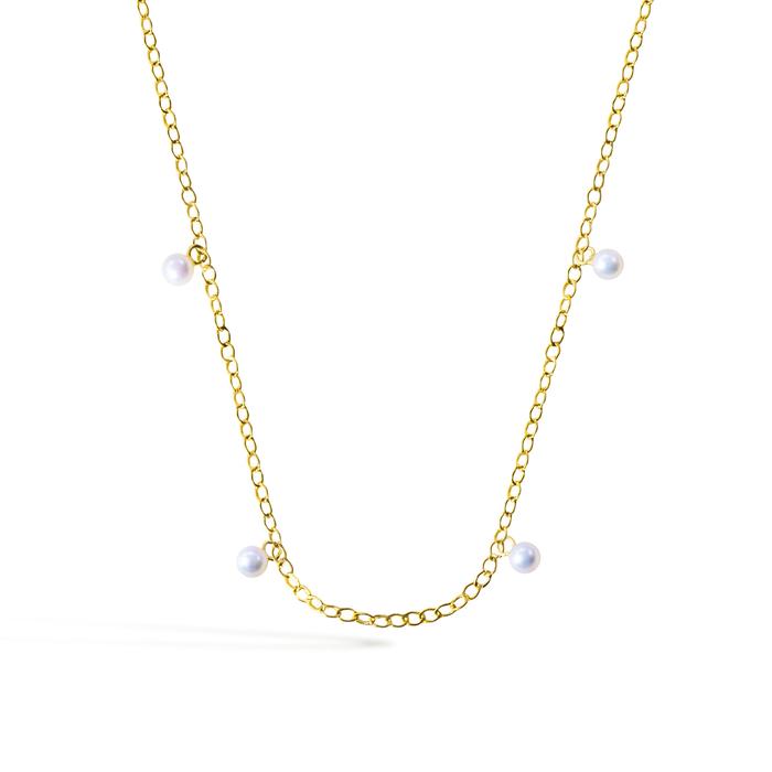 Collana in Oro Giallo e Perle