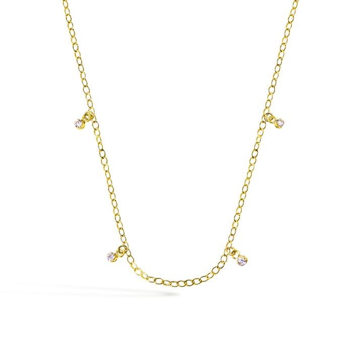 Collana in Oro Giallo e Zirconi