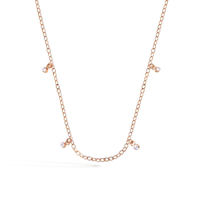 Collana in Oro Rosa e Zirconi