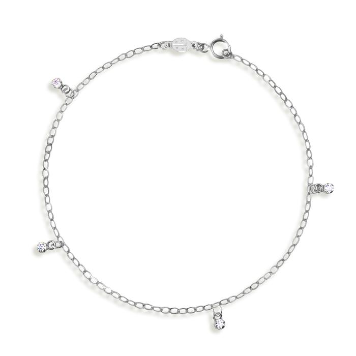 Bracciale in Oro Bianco e Zirconi