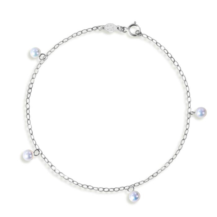 Bracciale in Oro Bianco e Perle