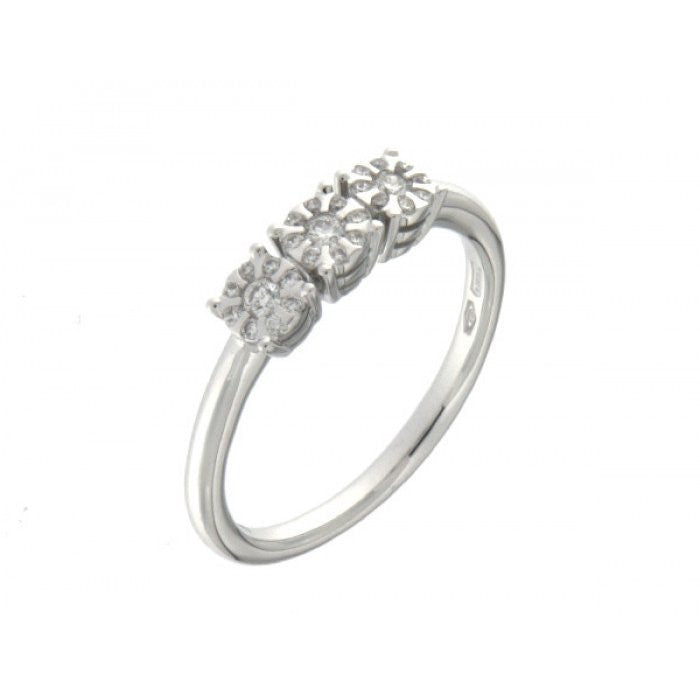 BAGUE TRILOGY PAVE' BR