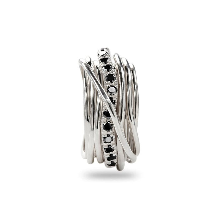 Filodellavita Rock 13 fili in Argento 925 e Diamanti Black