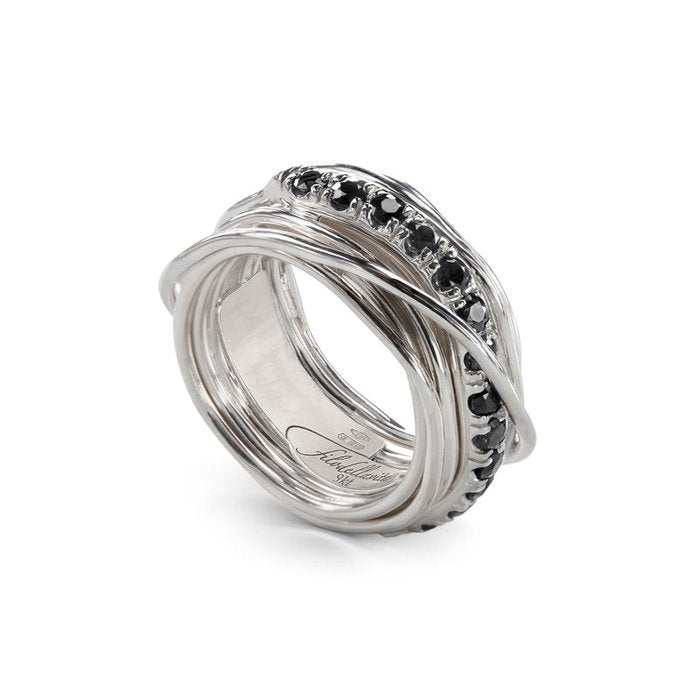 Filodellavita Prezioso 13 fili in Argento 925 e Diamanti Black