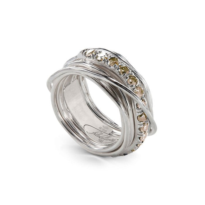 Filodellavita Prezioso 13 fili in Argento 925 e Diamanti Brown