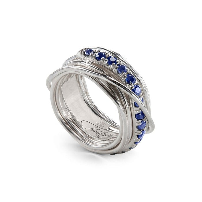 Filodellavita Prezioso 13 fili in Argento 925 e Zaffiri Blu