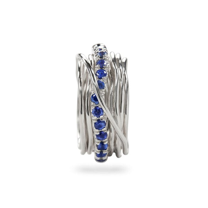 Filodellavita Prezioso 13 fili in Argento 925 e Zaffiri Blu