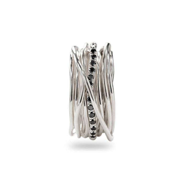 Filodellavita Classic 13 fili in Argento 925 e Diamanti Black