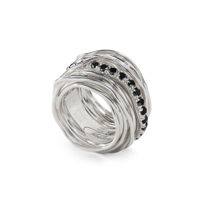 Filodellavita Rock 22 fili in Argento 925 e Diamanti Black