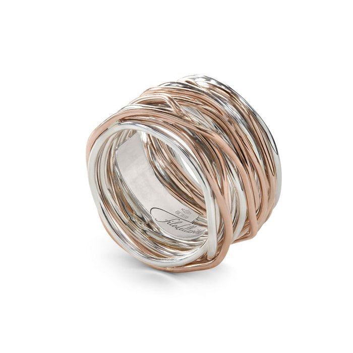 Filodellavita Classic, 22 strands in 9kt Rose Gold and 925 Silver